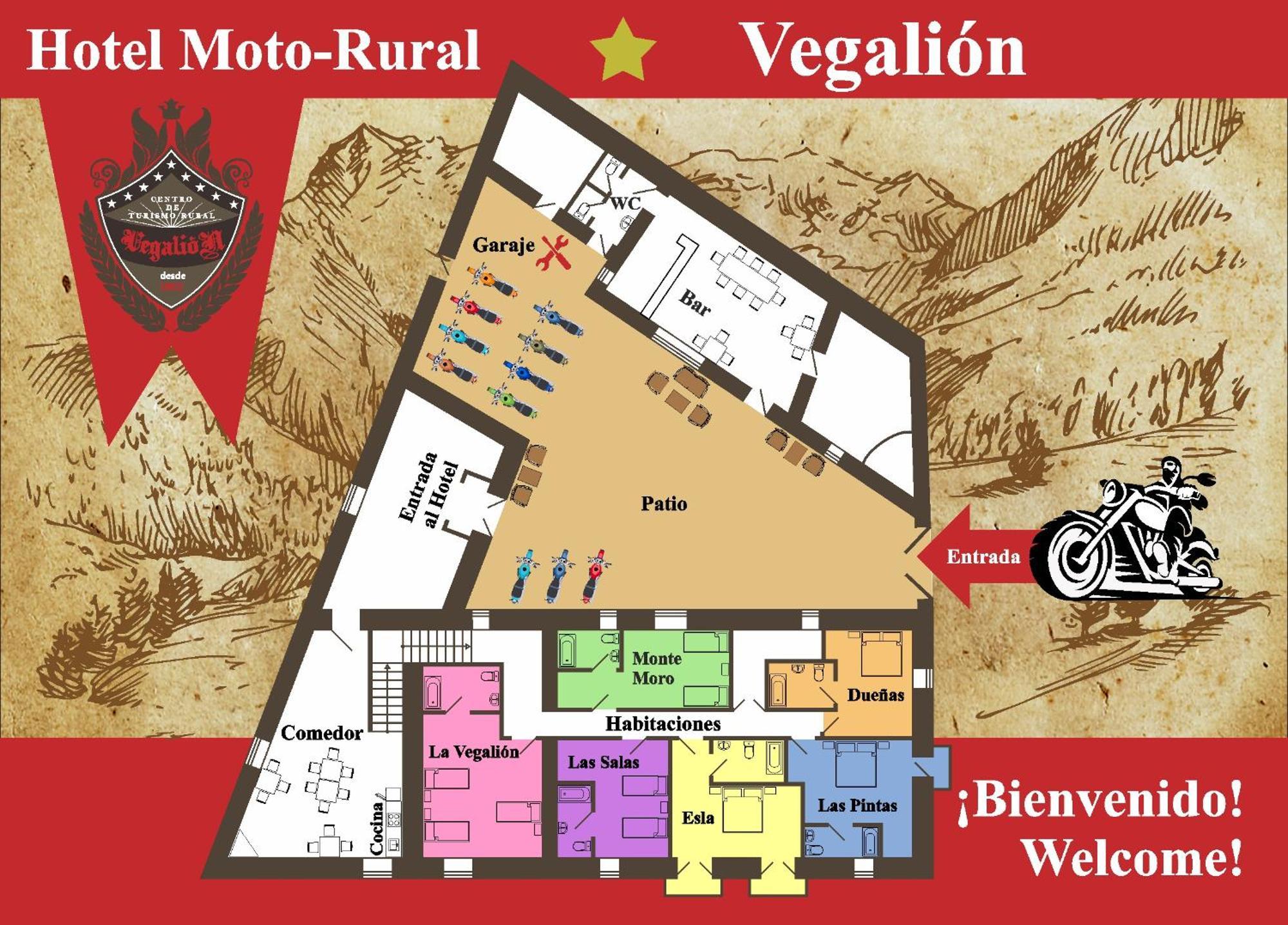 Hotel Moto-Rural "Vegalion" Las Salas Exterior foto